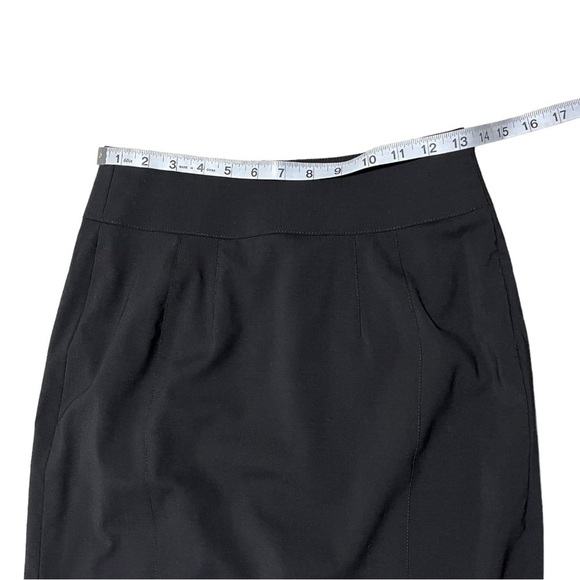 Burberry Black Wool Pencil High Waist Skirt Size 4 - Picture 4 of 9